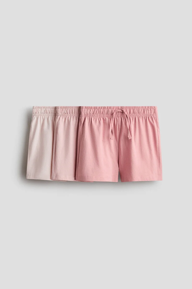 اتش اند ام عبوة من 3 شورتات من قطن الجيرسيه